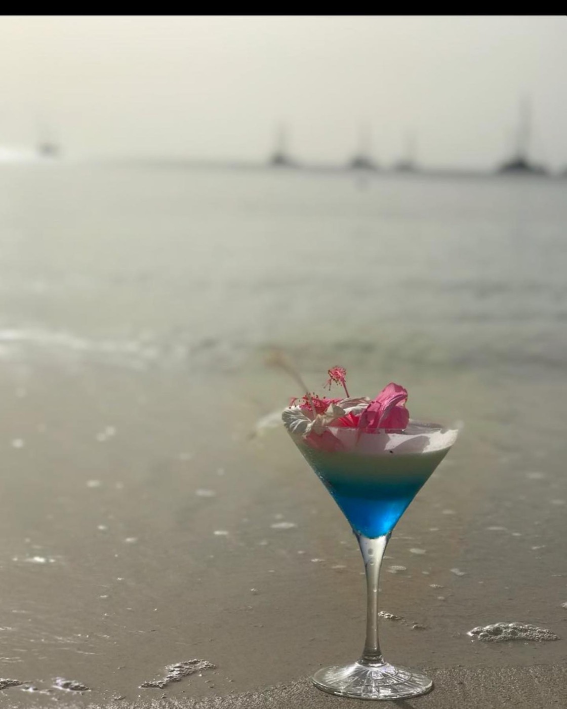 Crashing Wave cocktail with Blue Light Caribbean Gin