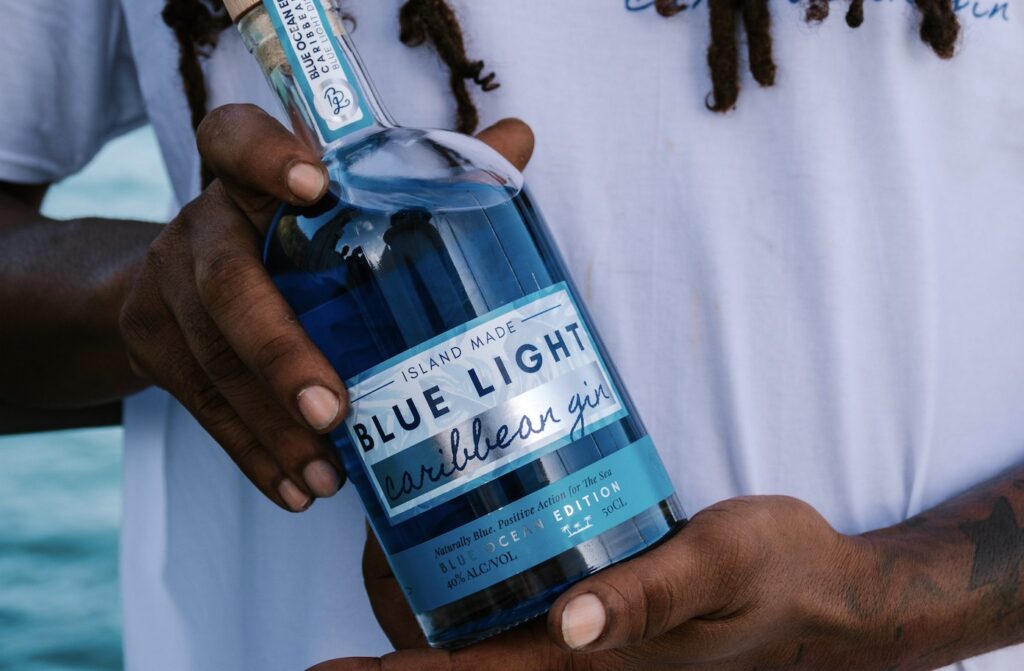 Blue Ocean Edition Caribbean Gin Bottle